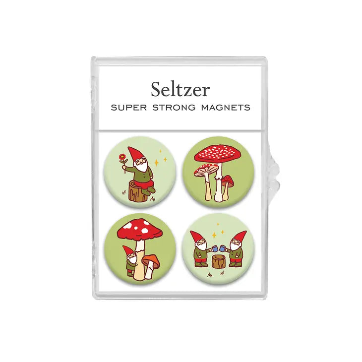 Gnome Mushroom Magnet Set