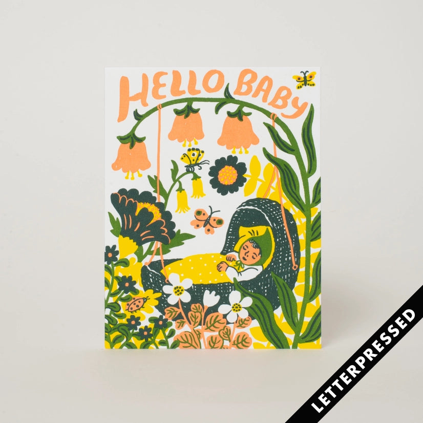 Hello Baby Bassinet Card