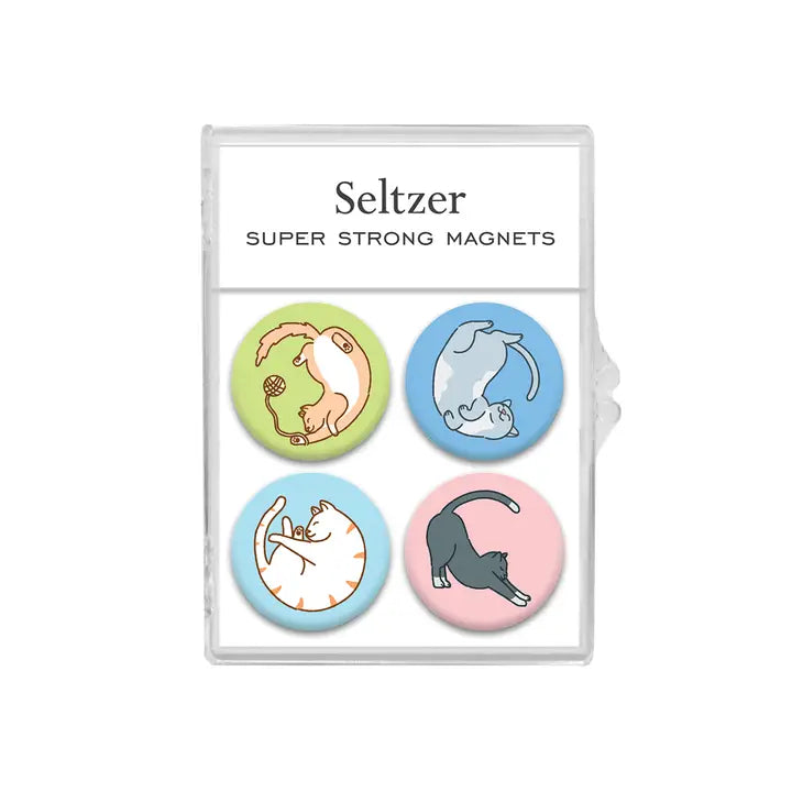 Curled Cats Magnet Set