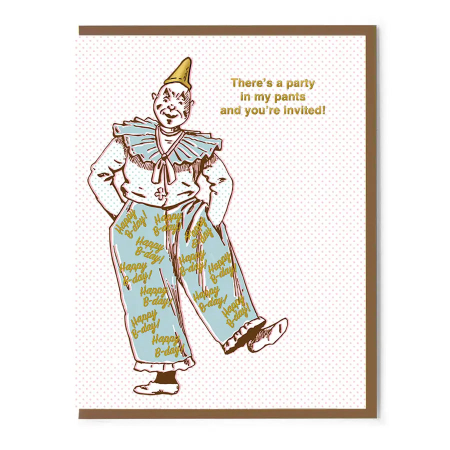 Party Pants Clown Card