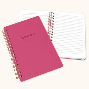 Howdy Embossed Pink Spiral Notebook