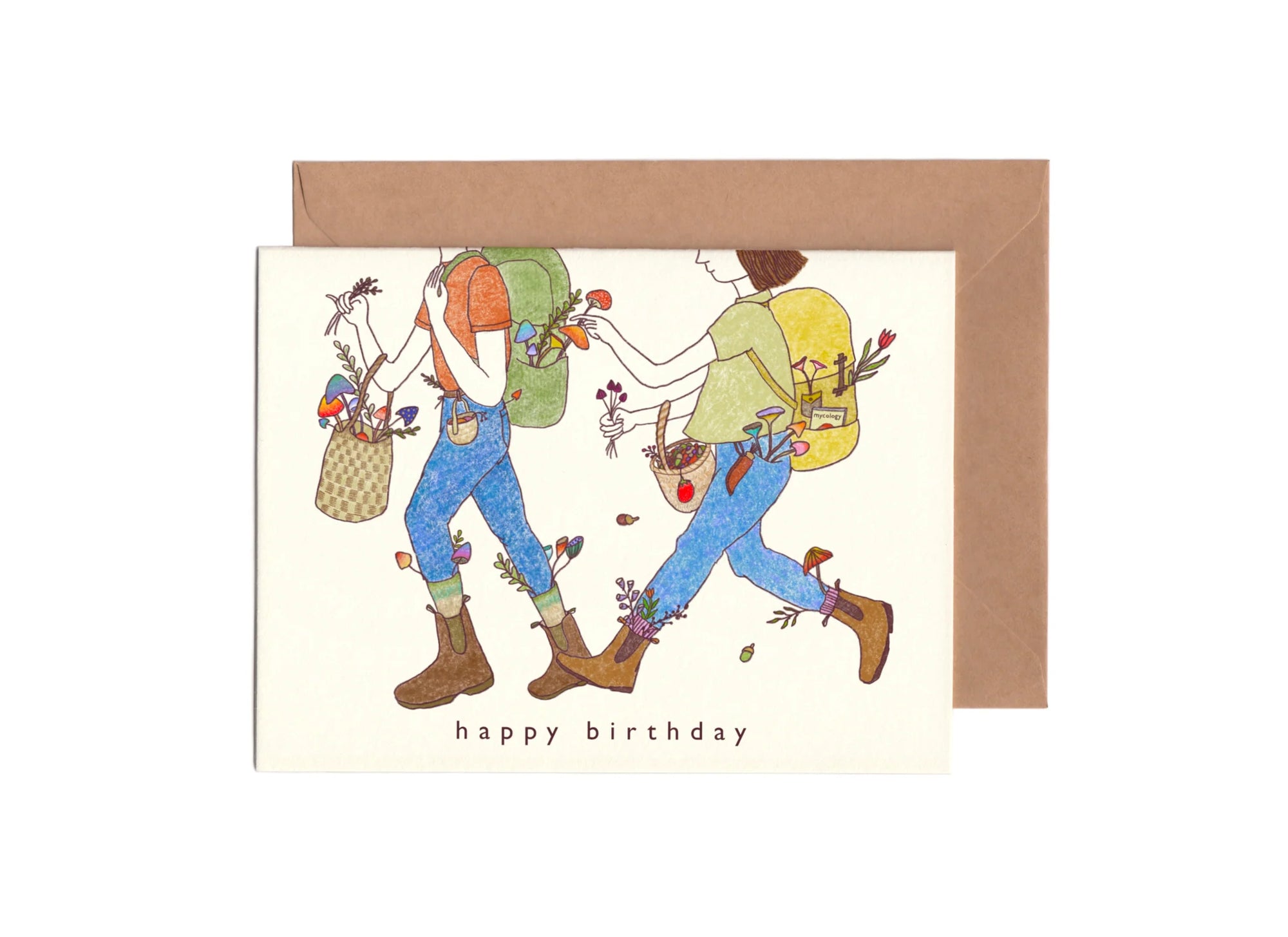 Mushroom Foraging Bday Card