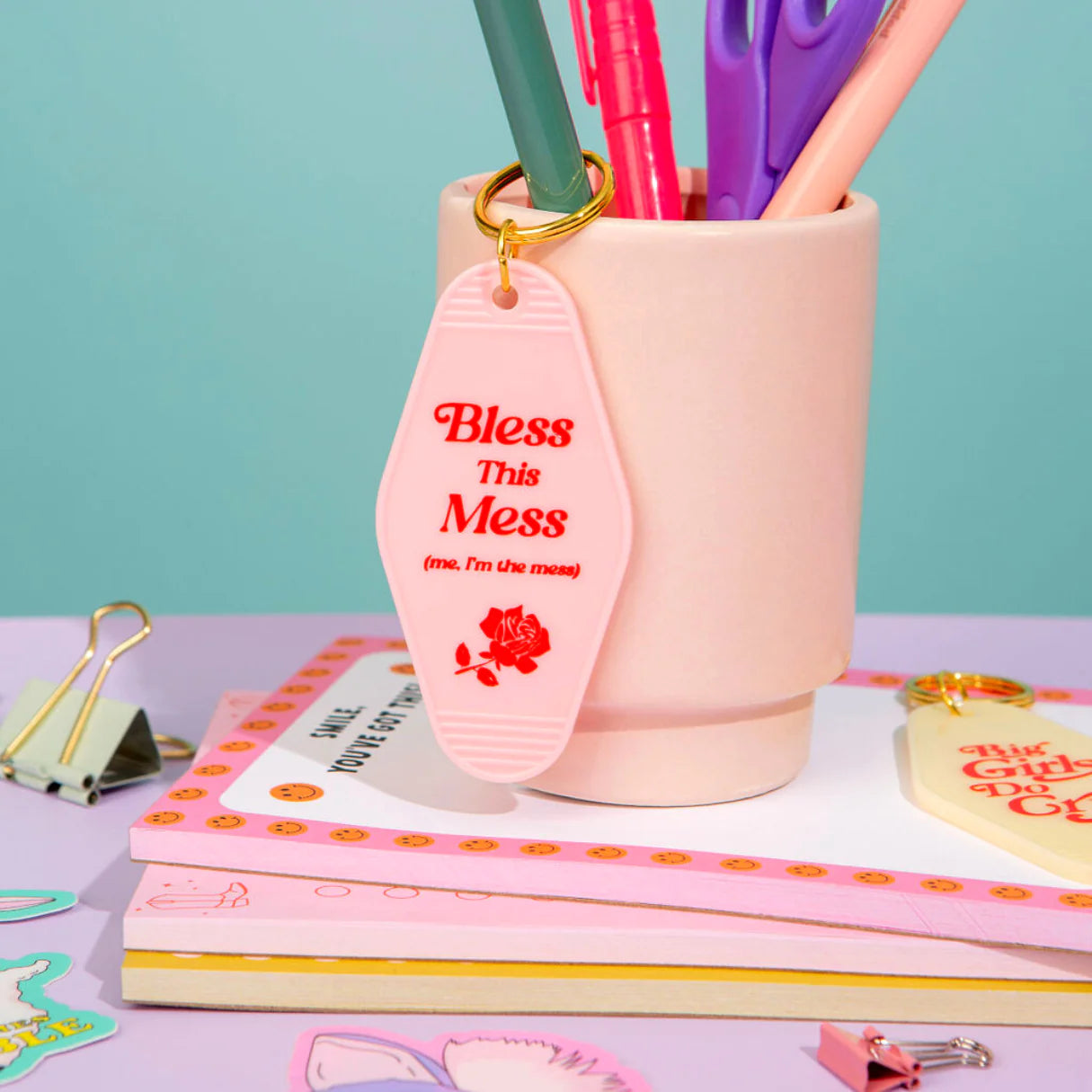 Bless This Mess Keychain
