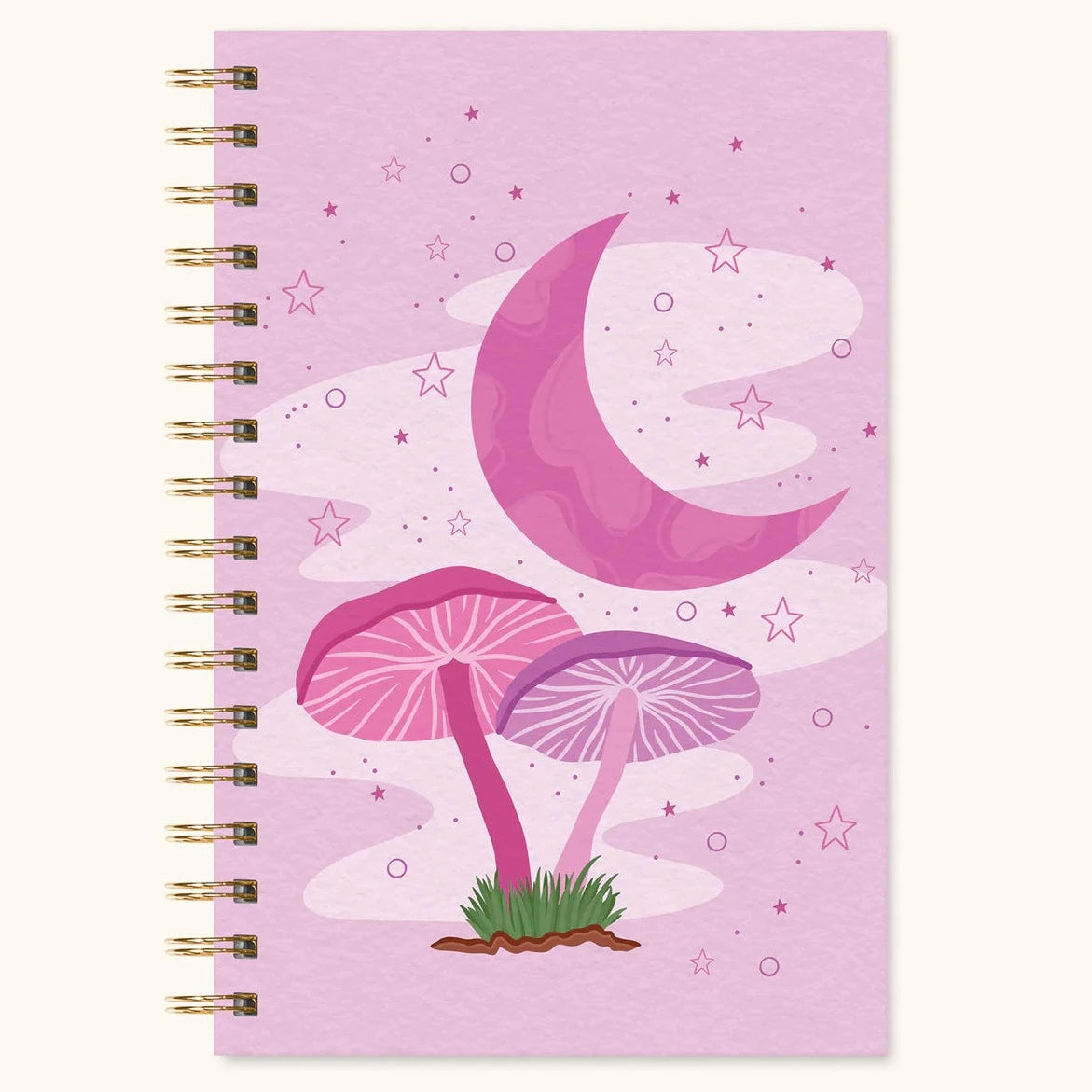 Moonlit Mushroom Spiral Notebook