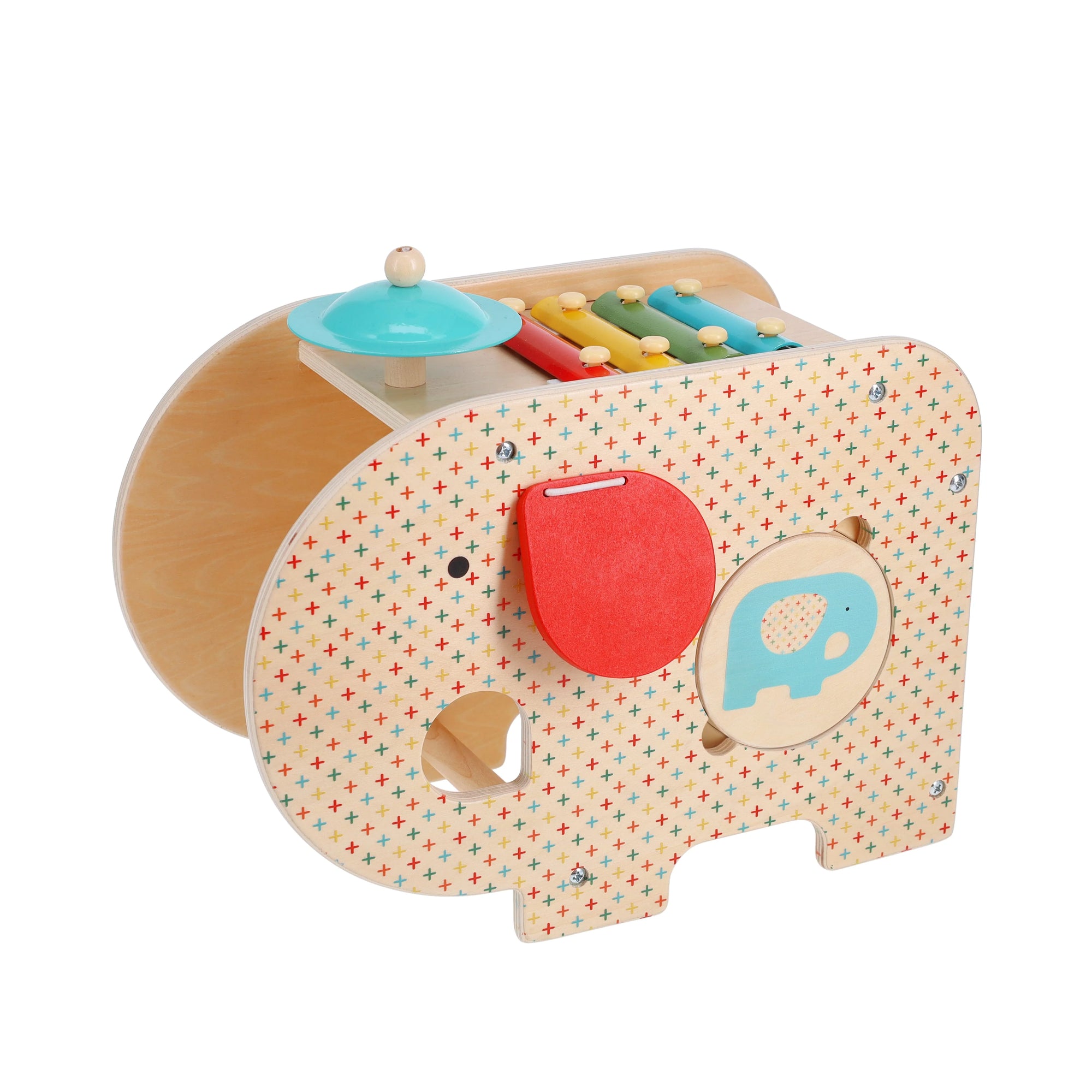 Wooden 5 in 1 Elephant Music Toy