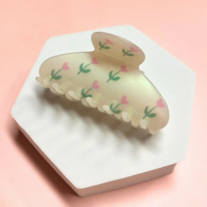 Seina Patterned Cellulose Acetate hair Clip