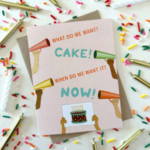 Birthday Rally Cake Sign Card