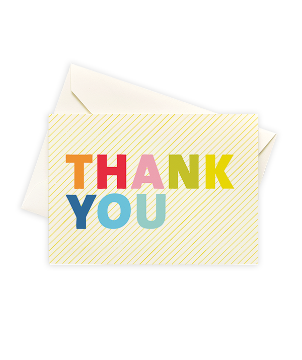 Colourful Thank You Boxed Notes