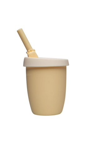 Silicone Cup W/ Straw
