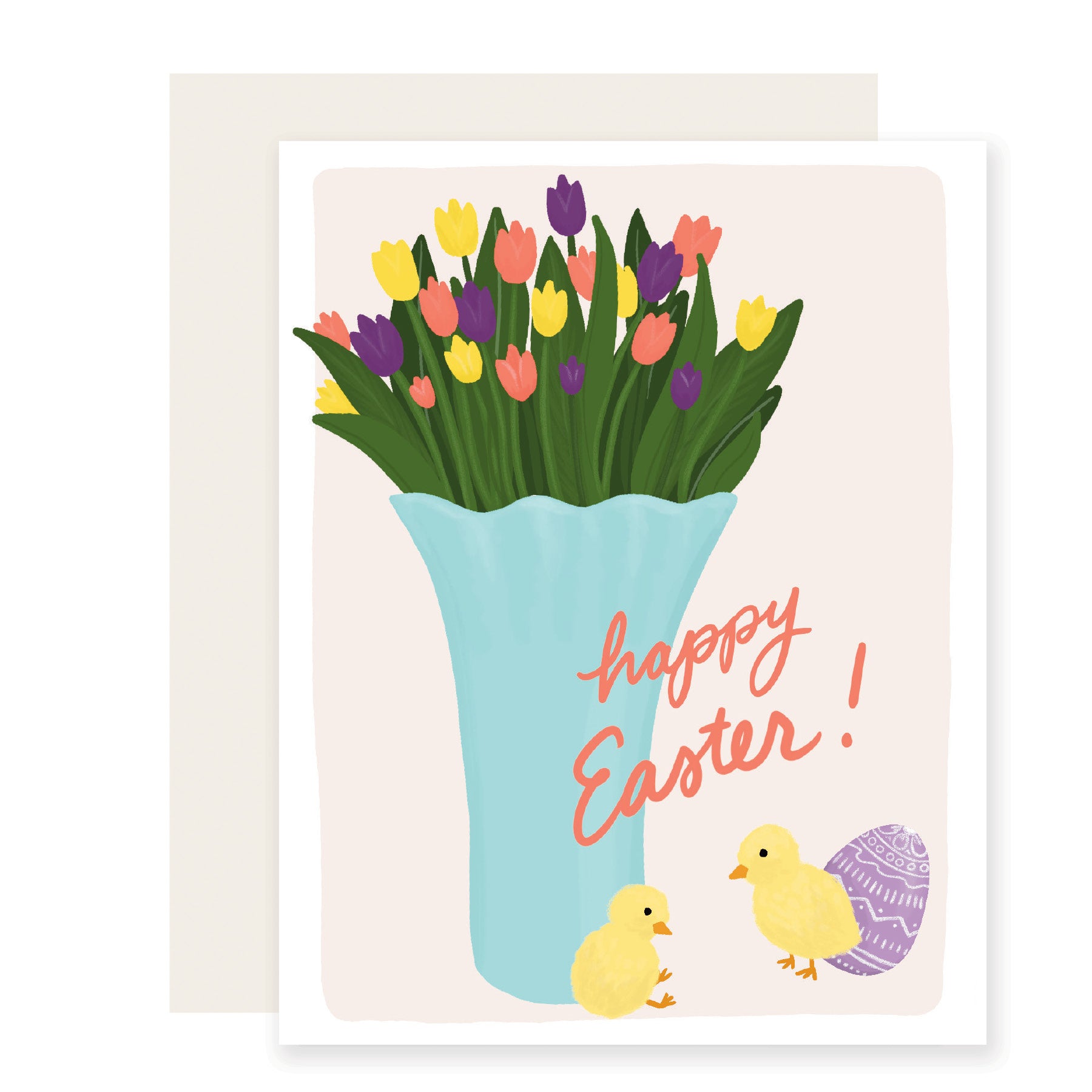Easter Bouquet & Chicks Card