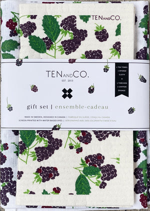 Tea Towel + Swedish Cloth Gift Set