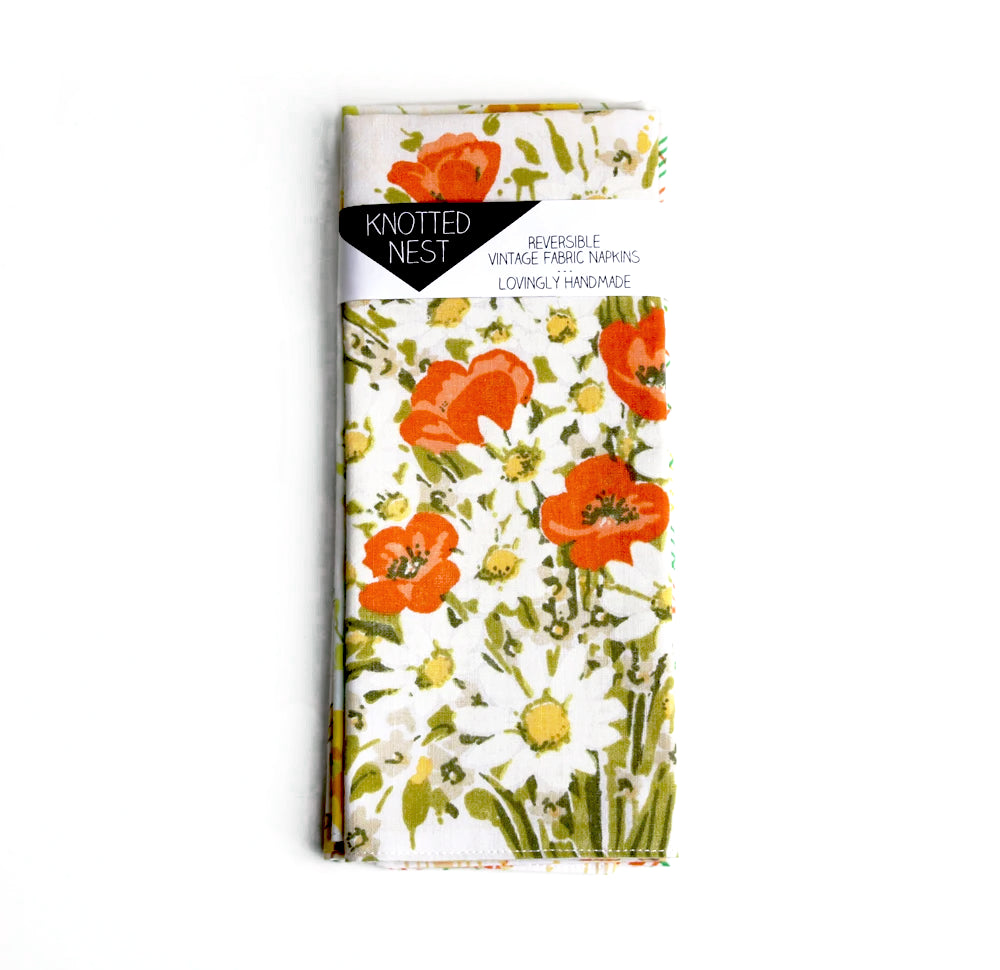 Knotted Nest Recycled Fabric Napkins
