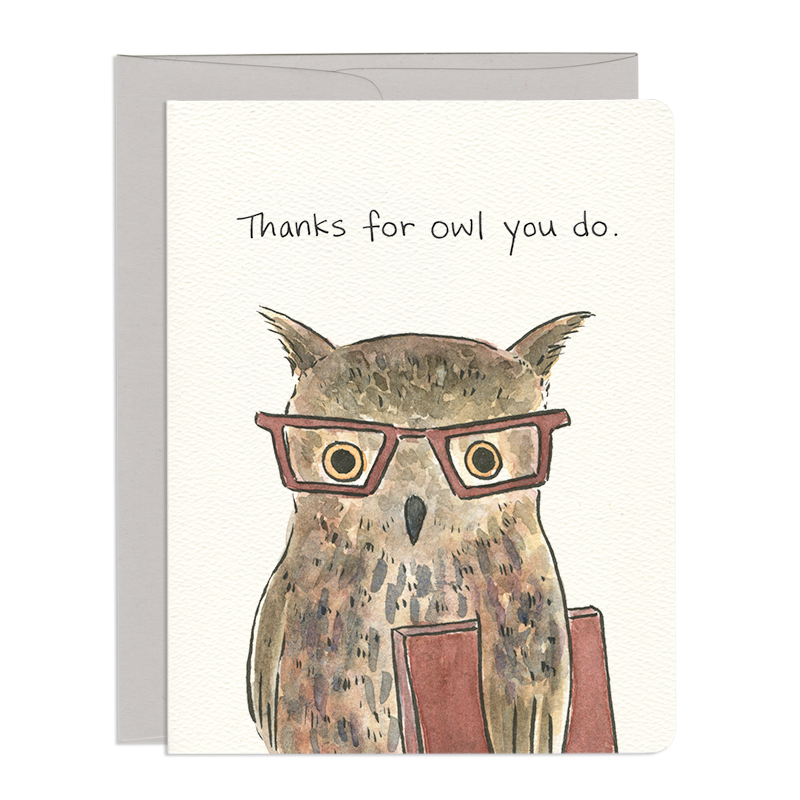 Owl Thanks Card