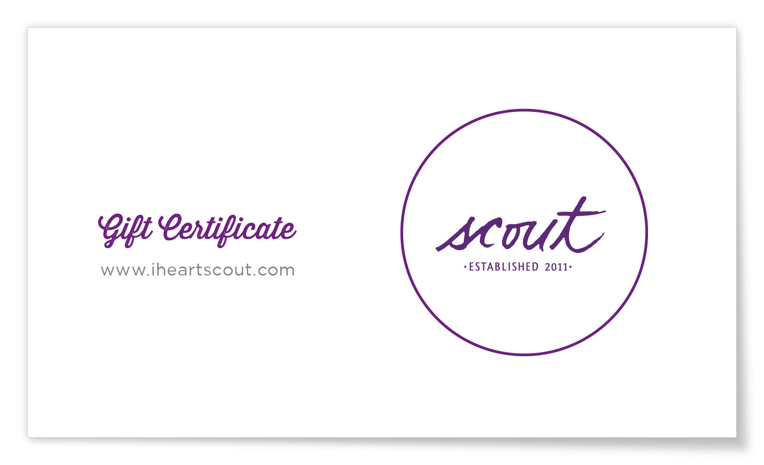 SCOUT IN STORE GIFT CARD