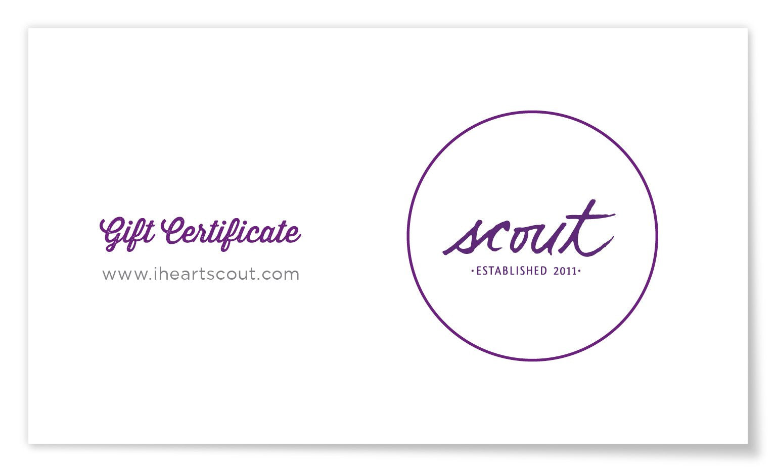 SCOUT ONLINE GIFT CARD