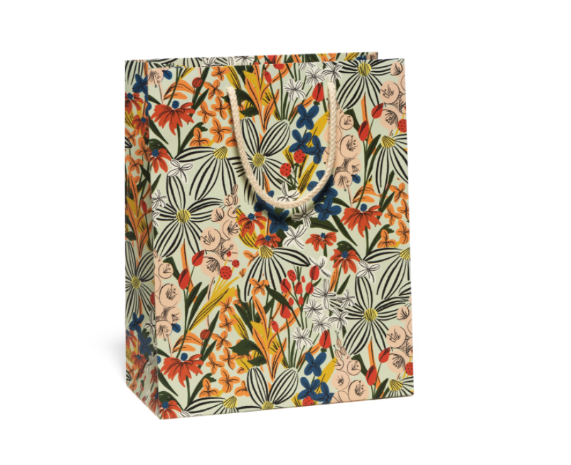 Striped Florals Gift Bag