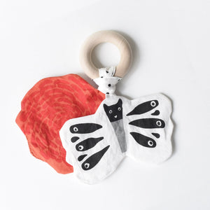 Crinkle Butterfly + Flower Teether Toy