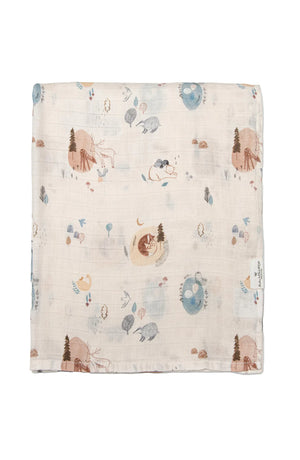 Cozy Forest Muslin Swaddle