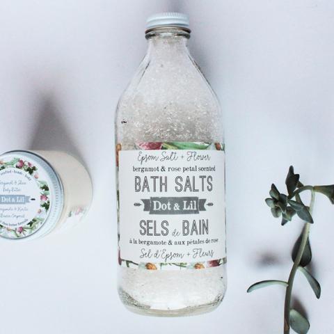 Bergamot + Rose Bath Salts