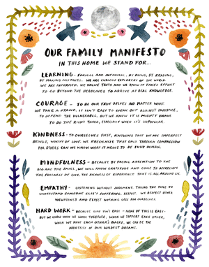 11 x 14 Family Manifesto Print