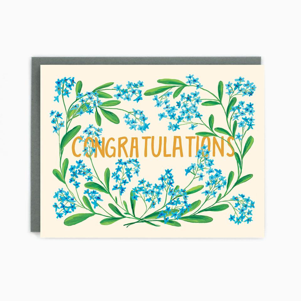 Forget-Me-Nots Congrats Card