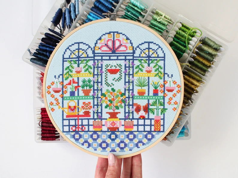 Gloria's Greenhouse Cross Stitch Kit