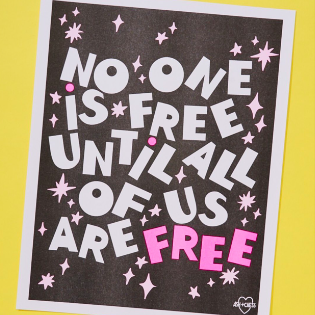 No One Is Free Art Print