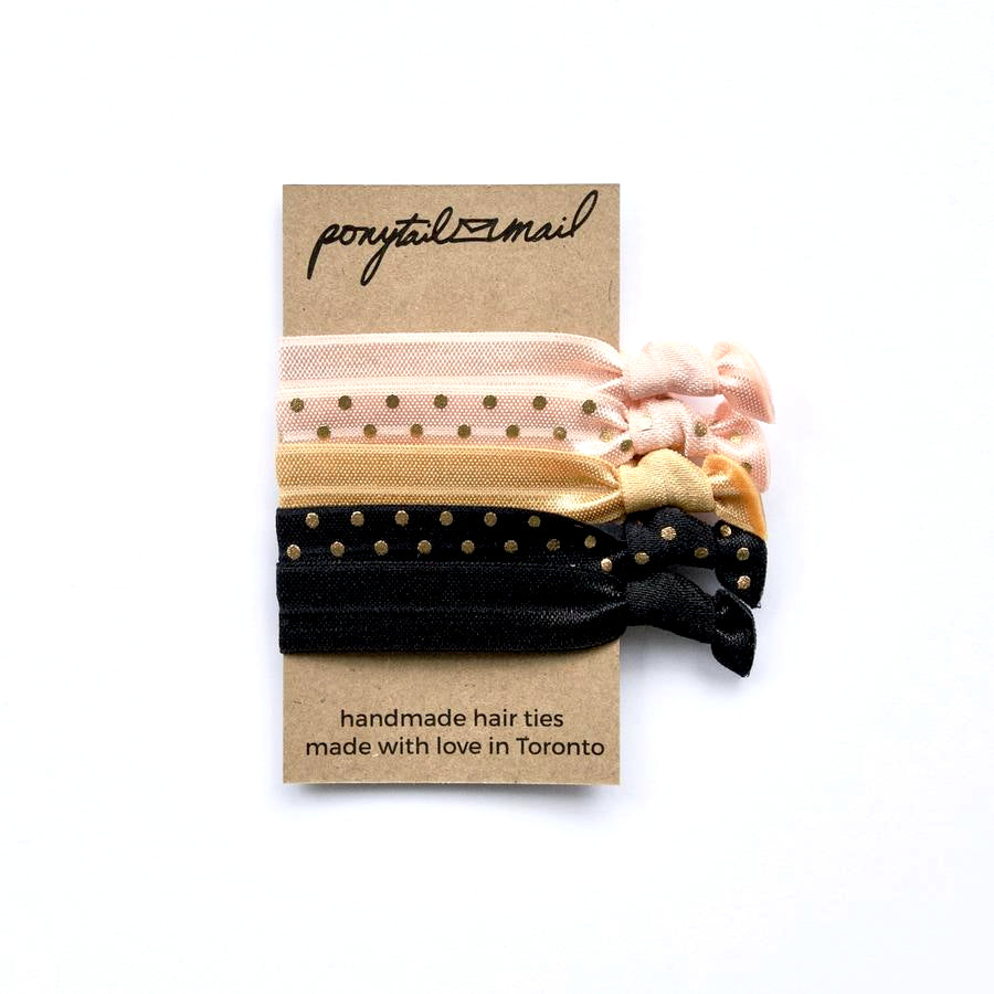 Polka Dot Party Hair Ties Set