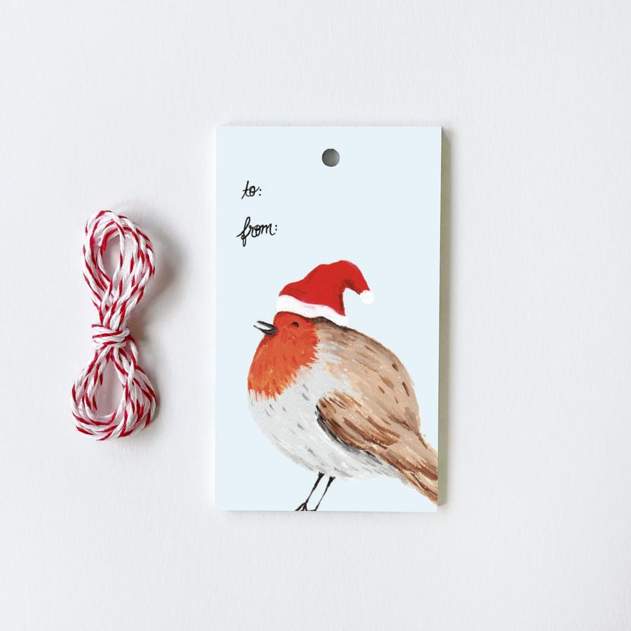 Holiday Birds Gift Tags