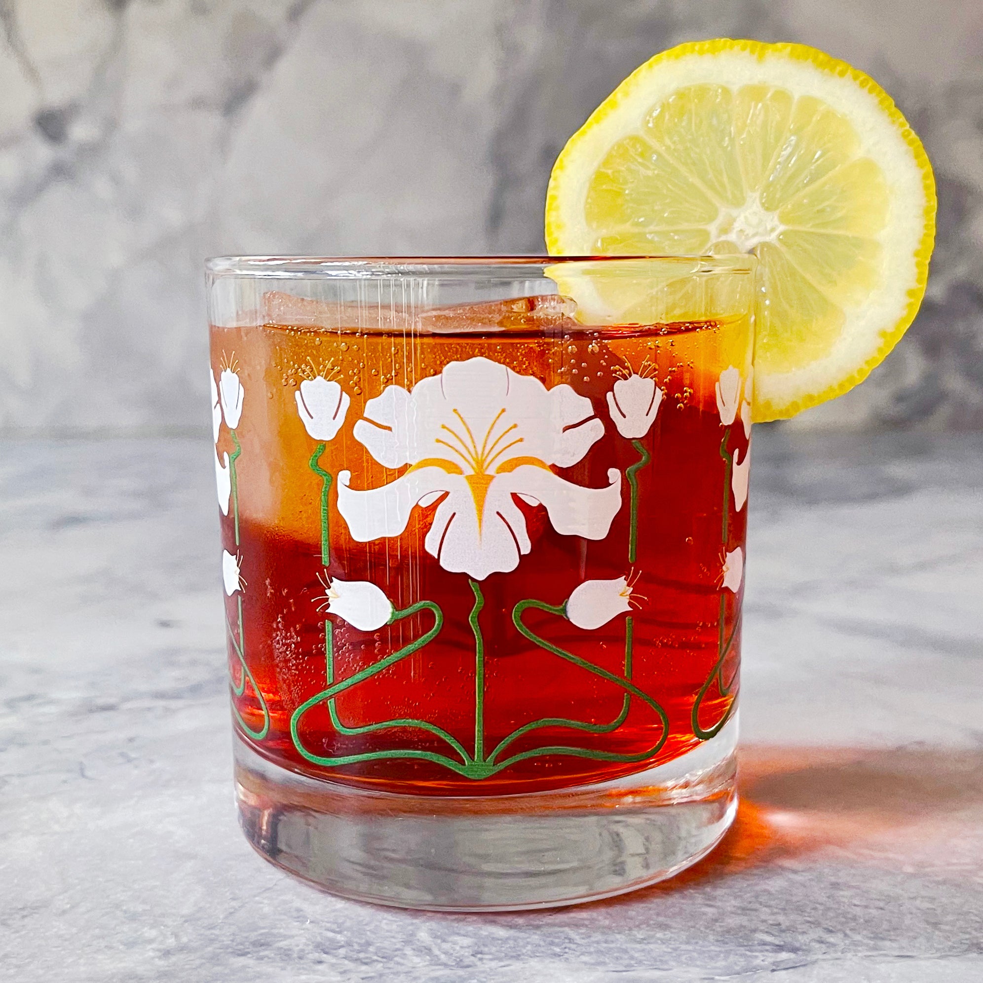 Iris Rocks Glass